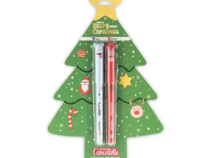Set 2 penne gel cancellabili Beary Merry Christmas